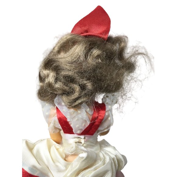 Vintage Collectible Doll Wearing Floral Printed Dress- Dirty Blonde Hair - Picture 5 of 7